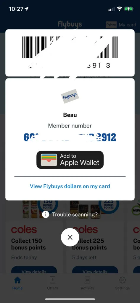 can you add flybuys to apple wallet